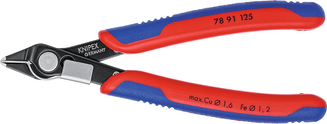 Seitenschneider Elektronik SuperKnips® mit sehr kleiner Facette und Drahtklemme L125mm Seitenschneider Elektronik SuperKnips® mit sehr kleiner Facette und Drahtklemme L125mm