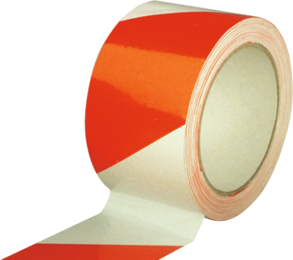Warnklebeband rot/weiß B60mm L66m selbstklebend