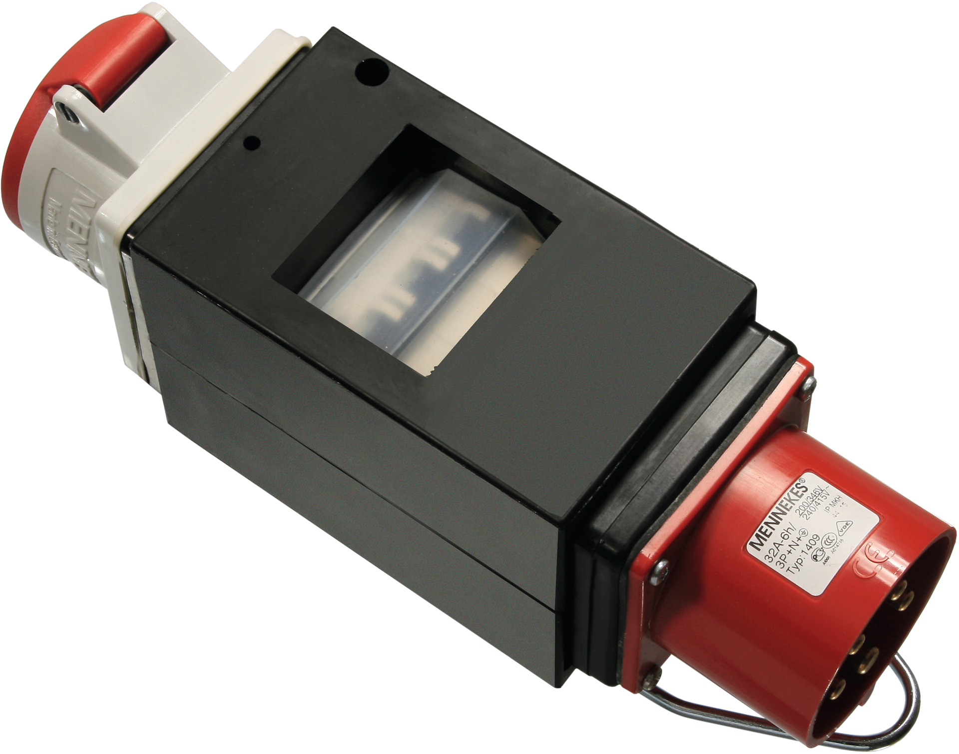 Adapter CEE Außenbereich 400V 32A auf 400V/16A und Absicherung LS C16 A 3 wiedereinschaltbar Adapter CEE Außenbereich 400V 32A auf 400V/16A und Absicherung LS C16 A 3 wiedereinschaltbar