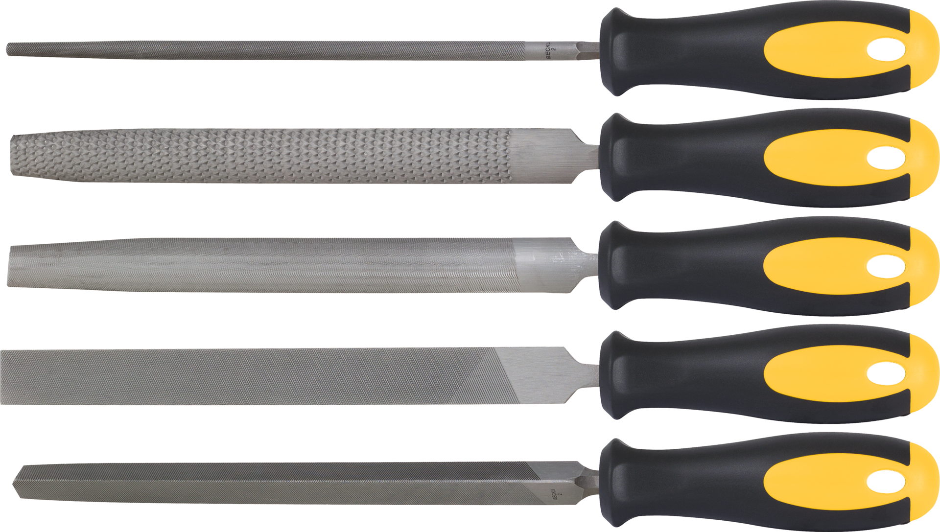 Becku Werkstattfeilen/Raspeln Satz 5-teilig L 250 mm Hieb 2