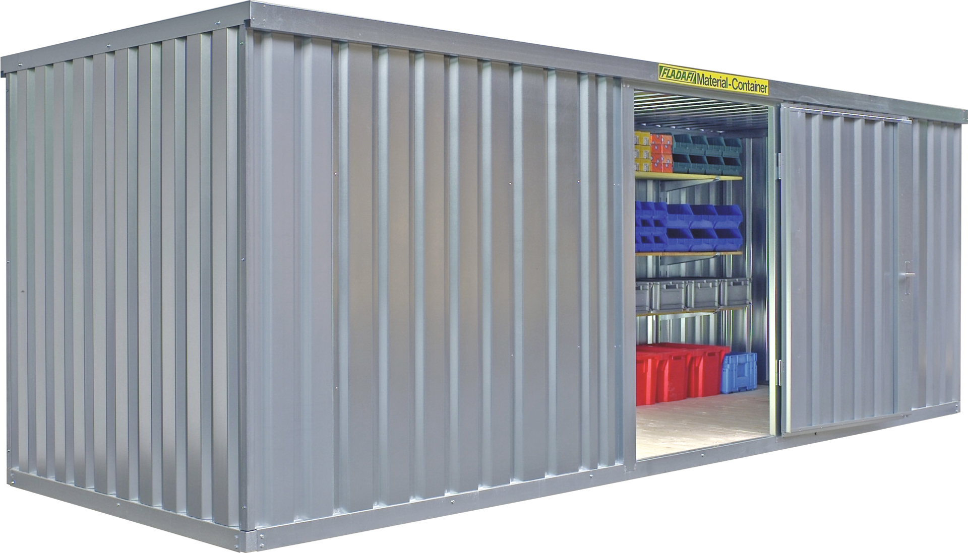 Materialcontainer verzinkt mit Holzfußboden H2150 x T1140 x B2100mm