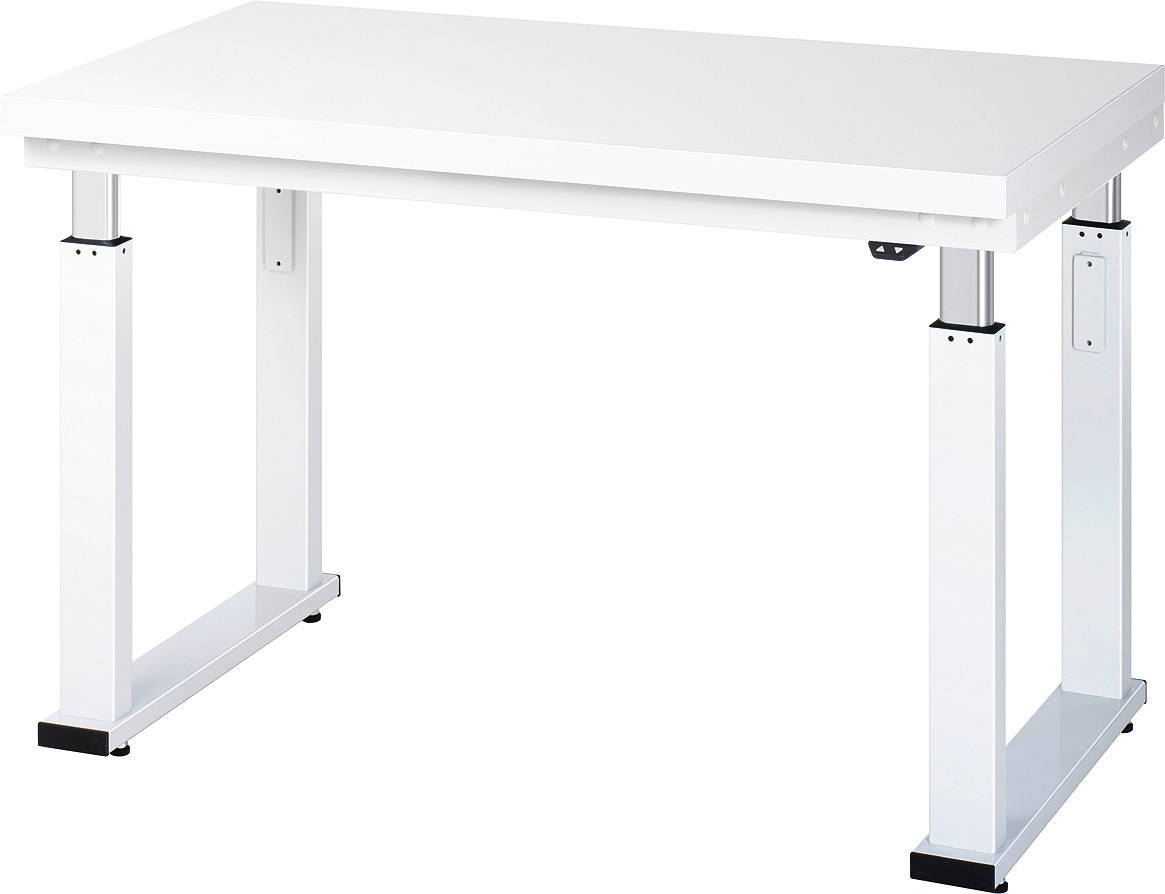 Arbeitstisch elektrisch höhenverstellbar mit Hartlaminatplatte "EYL 600" RAL7035 T700 x H740-1140 x B750mm