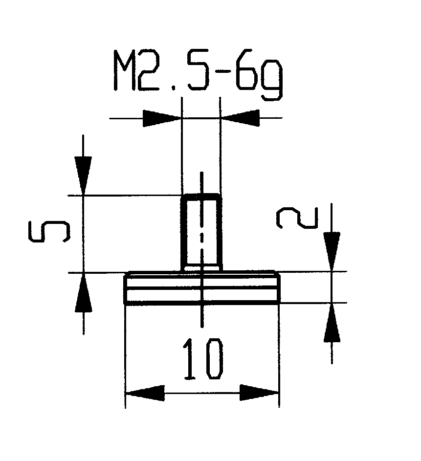 Messtastereinsatz HM M2,5 Kugel D5,0mm