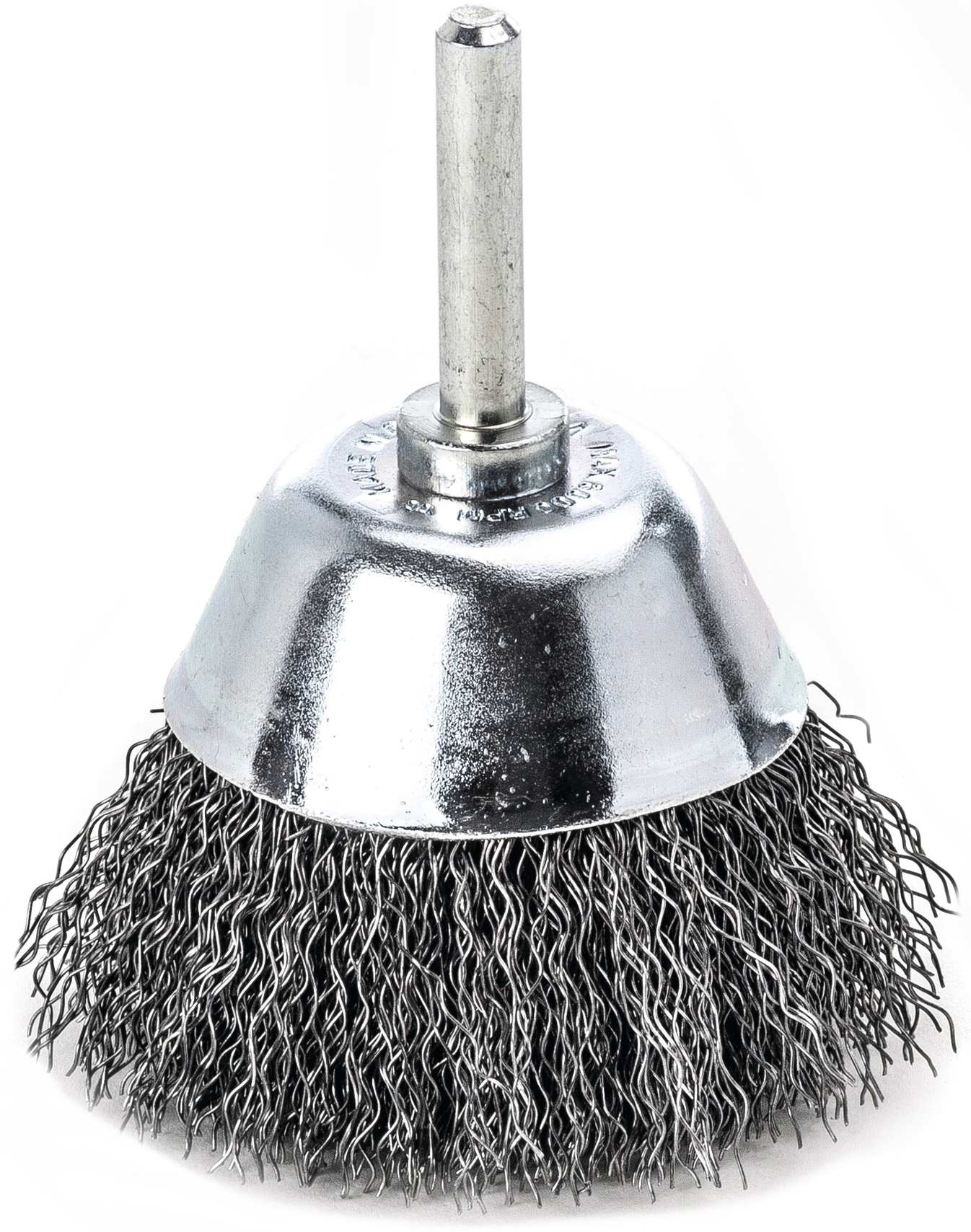 Topfbürste Schaft 6mm Stahldraht gewellt D50x0,3mm