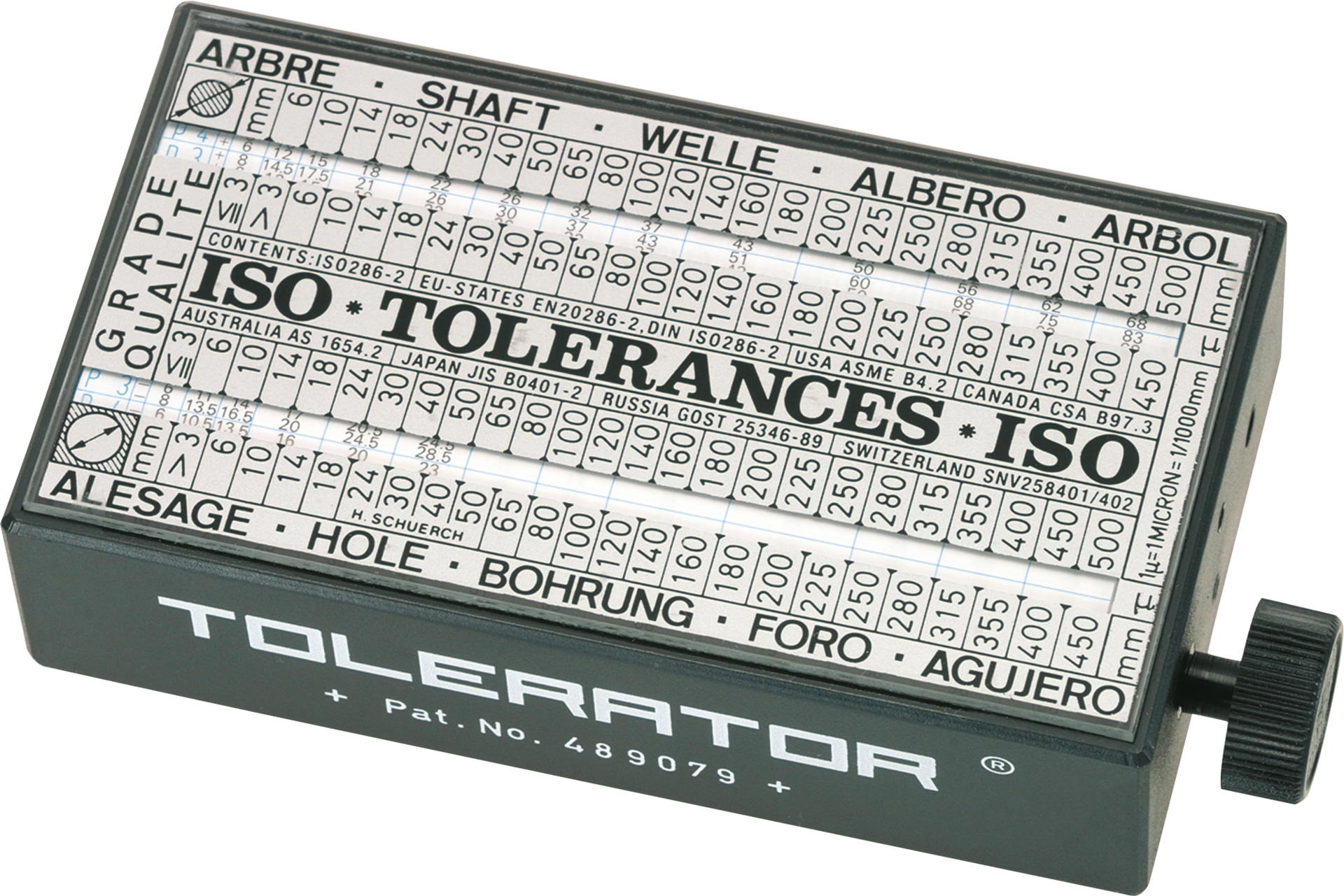 Toleranzschlüssel ISO Tolerator L110mm B60mm H30mm Kunststoff