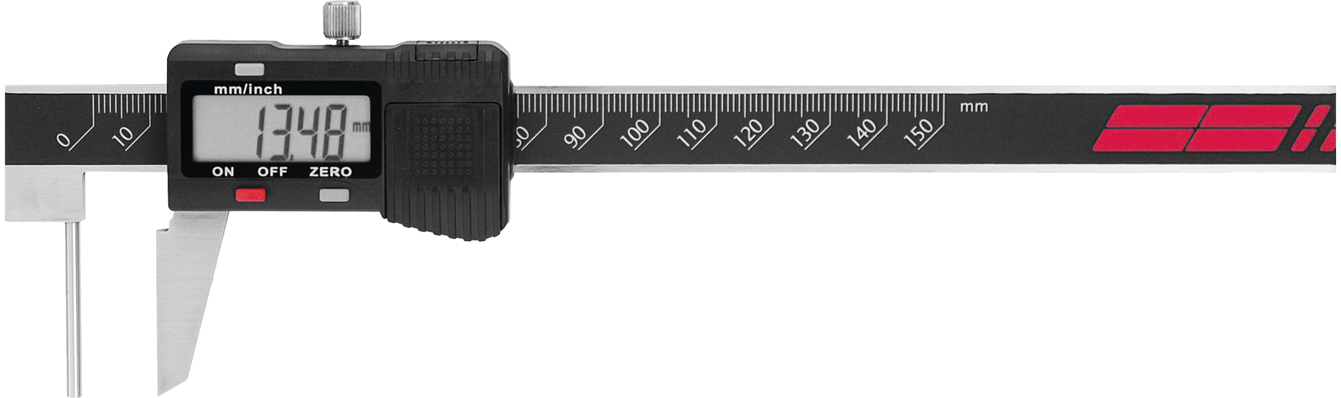 Messschieber Digital Abl. 0,01mm runde Messschenkel ohne Tiefenmaß MB150mm