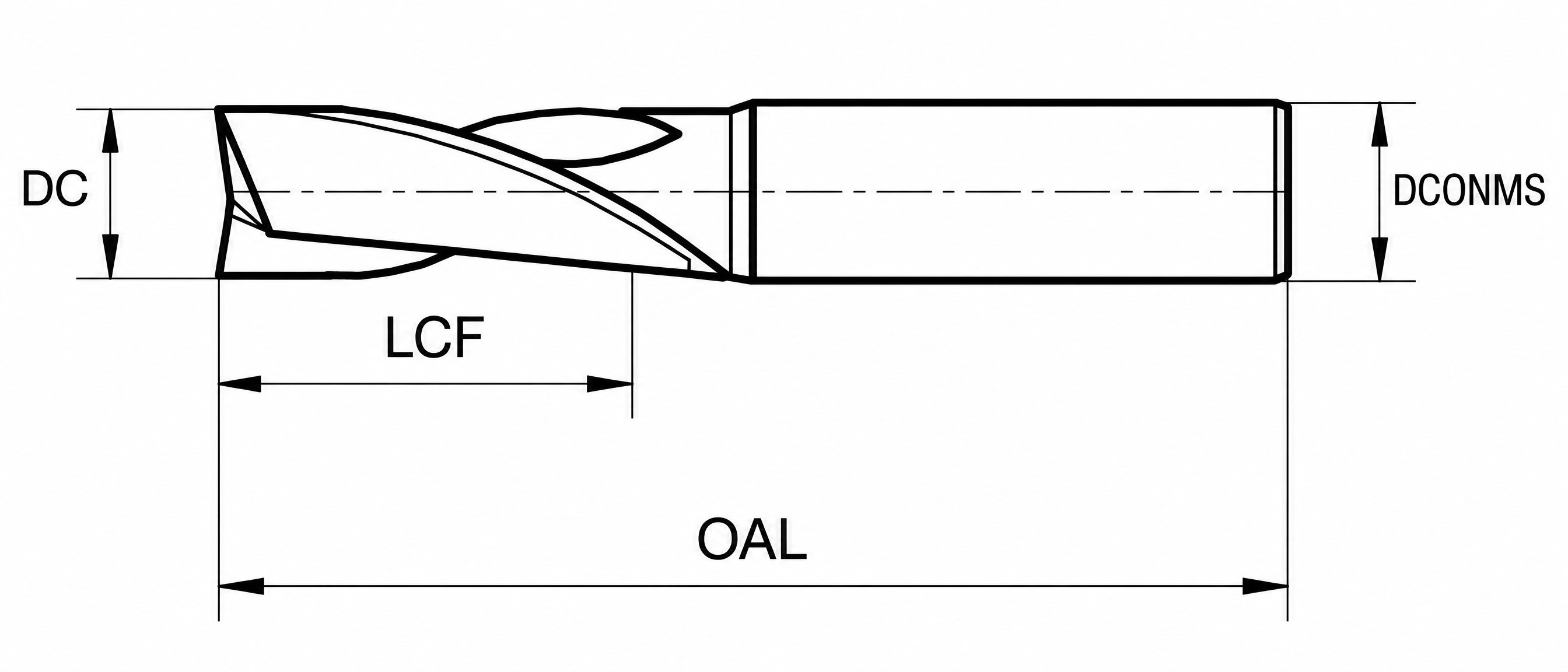 Eyltool Schaftfräser VHM Z2 Typ W, DIN 6535-HB, Ø 5 mm
