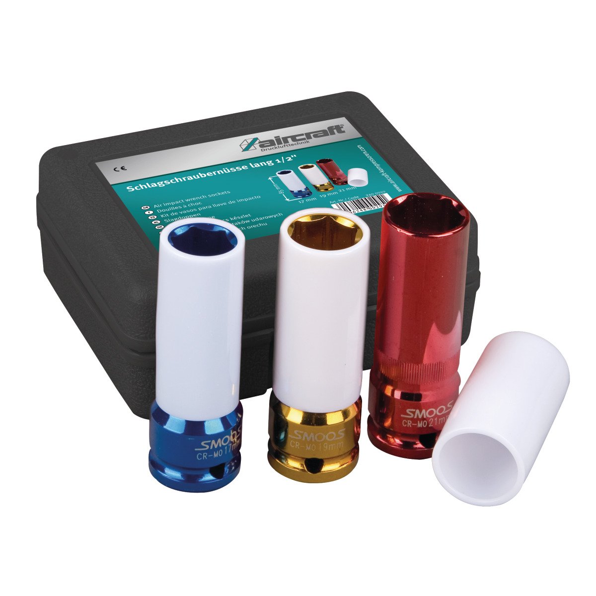 Schlagschraubernüsse-Set Aircraft 1/2" lang 3-tlg.