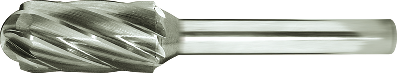 Frässtift HM Aluverzahnung Schaft 6mm Kugelzylinderform WRC D12,7mm L25mm