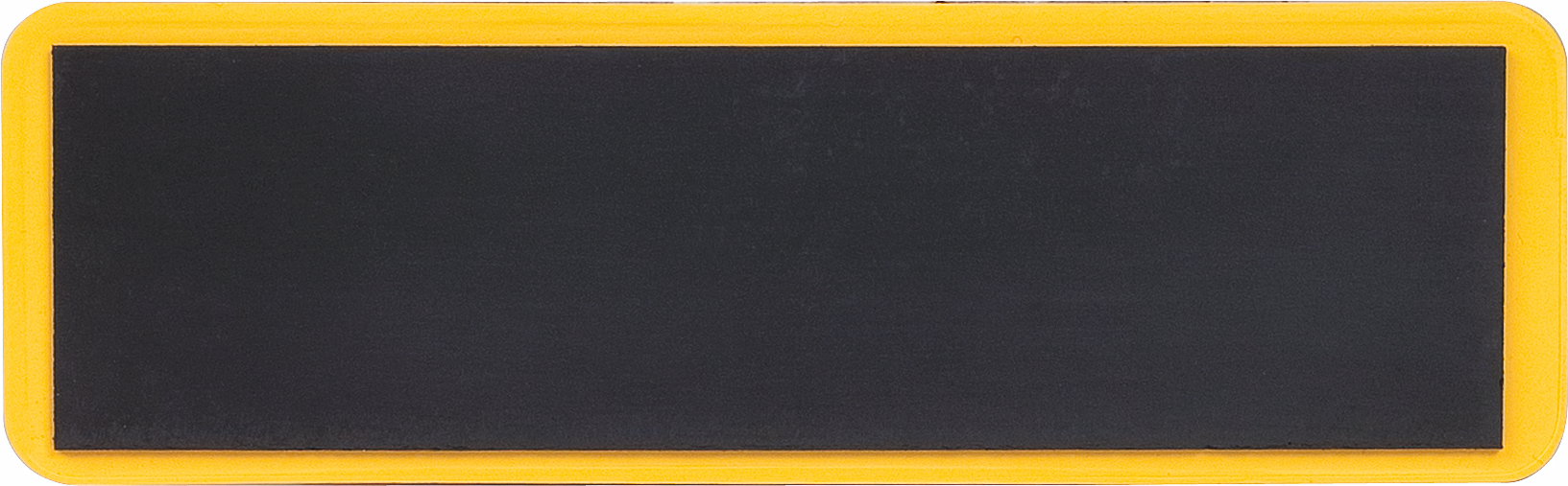 Etikettenhalter Magnet 97x30mm hinten vollflächig magnetisch für Etiketten 90x25mm