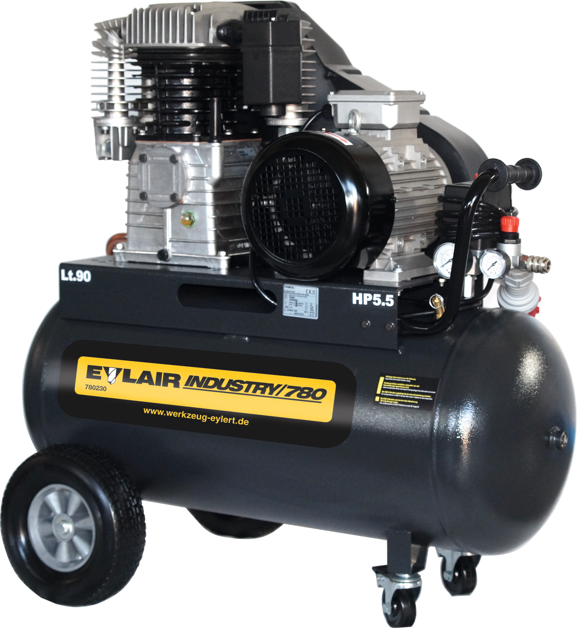 Kolbenkompressor fahrbar Eylair Industrie/780 90 Liter 10 bar