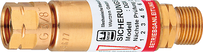 Rückschlagsicherung Sauerstoff