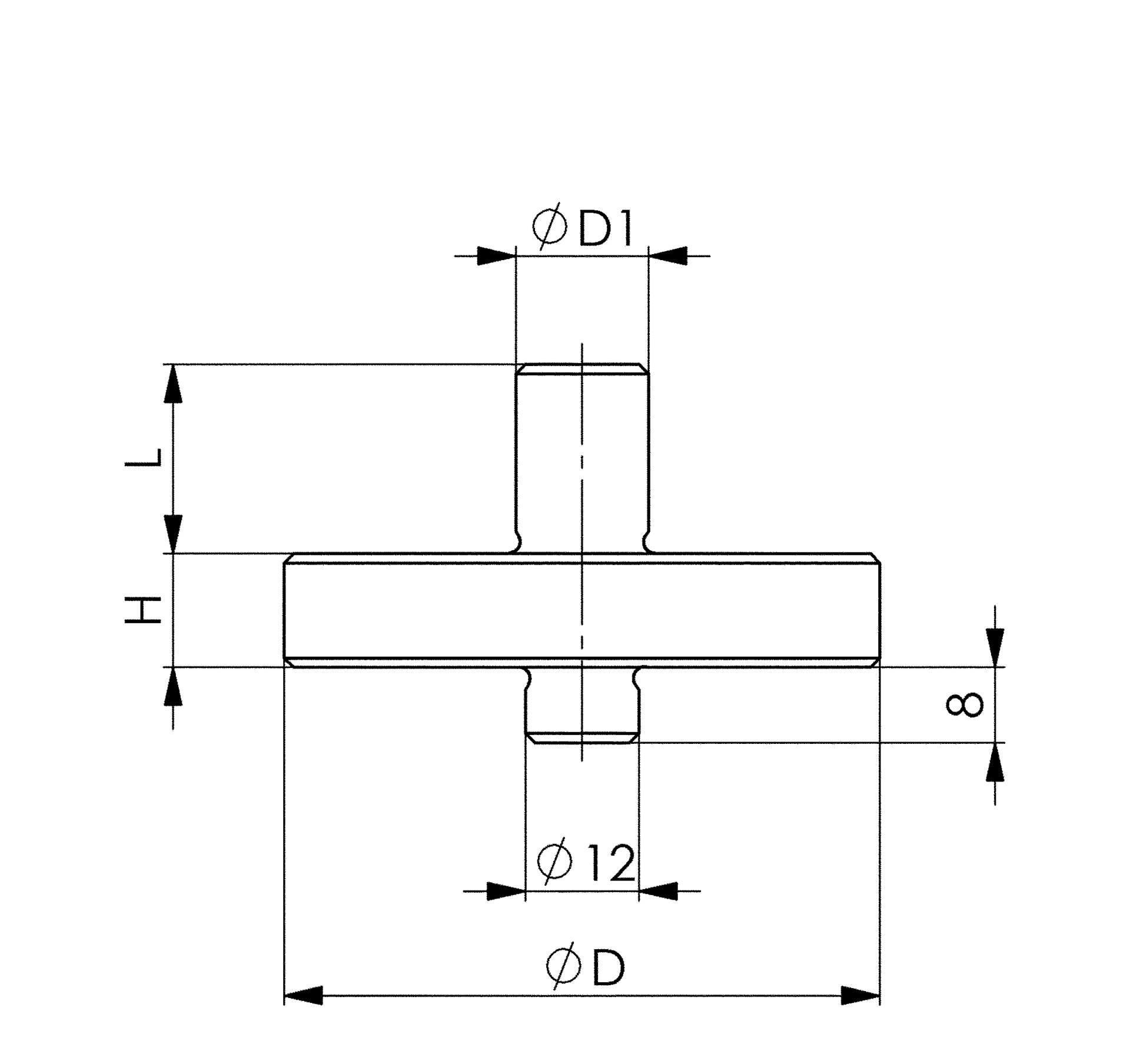 Fixieraufsatz H12mm D63mm Gr. 14