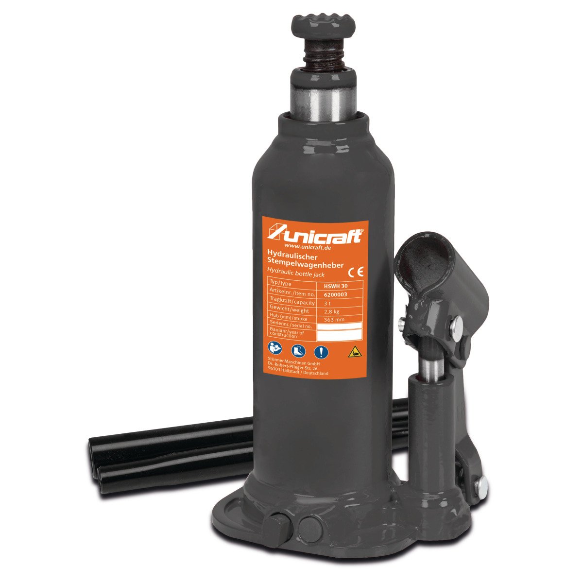 Hydraulischer Stempelwagenheber Unicraft HSWH 30