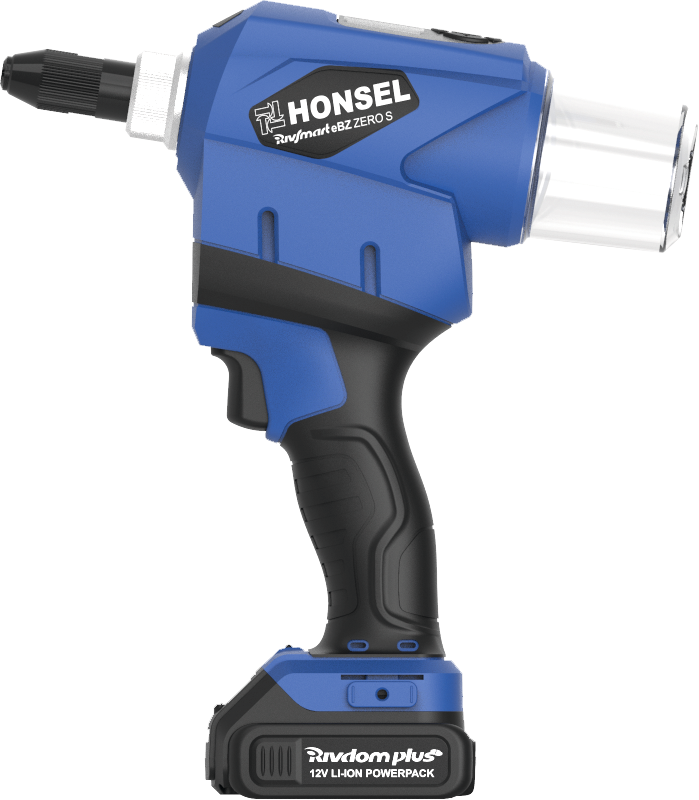 Akku-Blindnietgerät RivSmart® eBZ ZERO S 2 Akkus 12V/2,0Ah und Ladegerät in L-Boxx Akku-Blindnietgerät RivSmart® eBZ ZERO S 2 Akkus 12V/2,0Ah und Ladegerät in L-Boxx