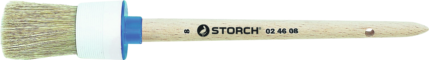 Industrie-Ringpinsel Gr.8 D35mm helle Borsten Kunststofffassung