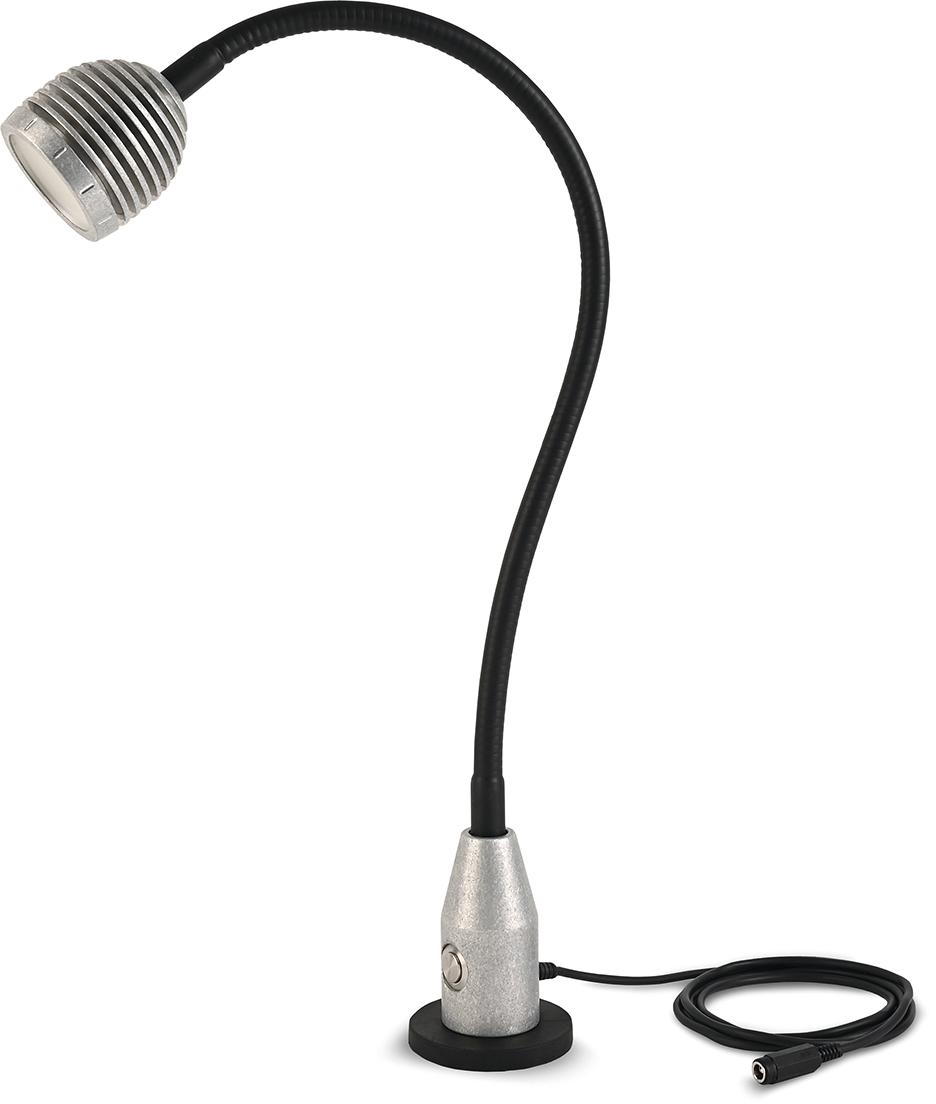 Maschinenlampe LED "Breitstrahler" mit Standfuß und Magnet IP64 L560mm 2,5m Kabel 230V 7W