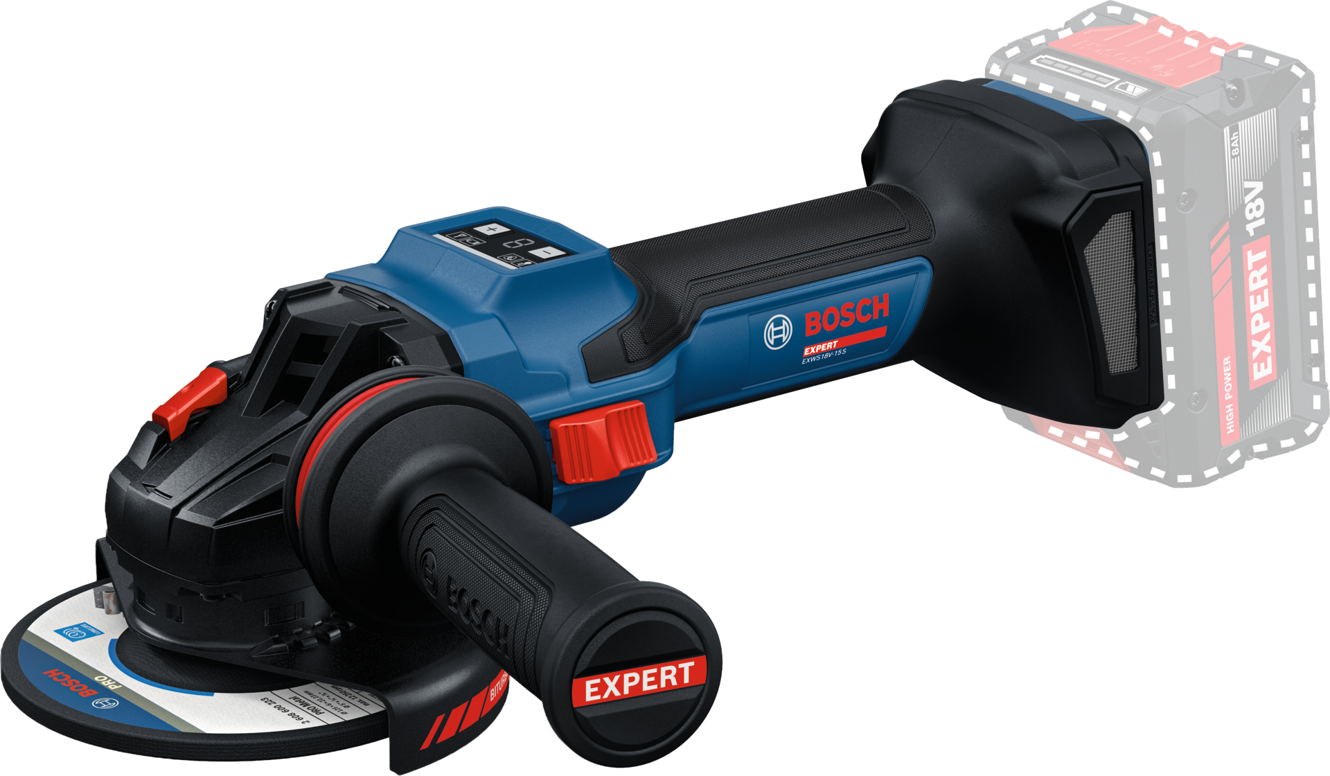 Akku-Winkelschleifer solo EXWS 18V-15 S Expert inkl. L-Boxx