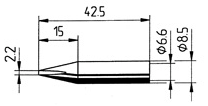 Dauerlötspitze Ersadur 0832CDLF 2,2mm meißelförmig gerade