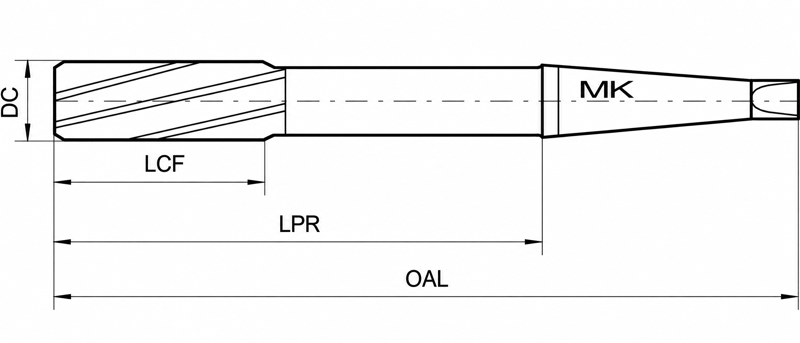 Eyltool Premium Maschinen-Nietlochreibahle HSS 1:10 DIN 311 Ø10 mm MK1