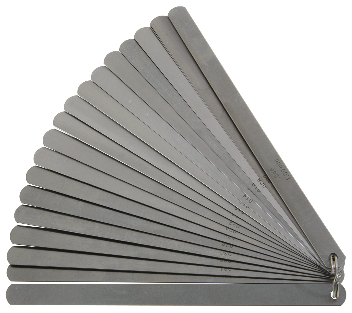 Fühlerlehre Ring Werksnorm mit Größenbeschr. 13 Blatt MB0,05-1mm L200mm