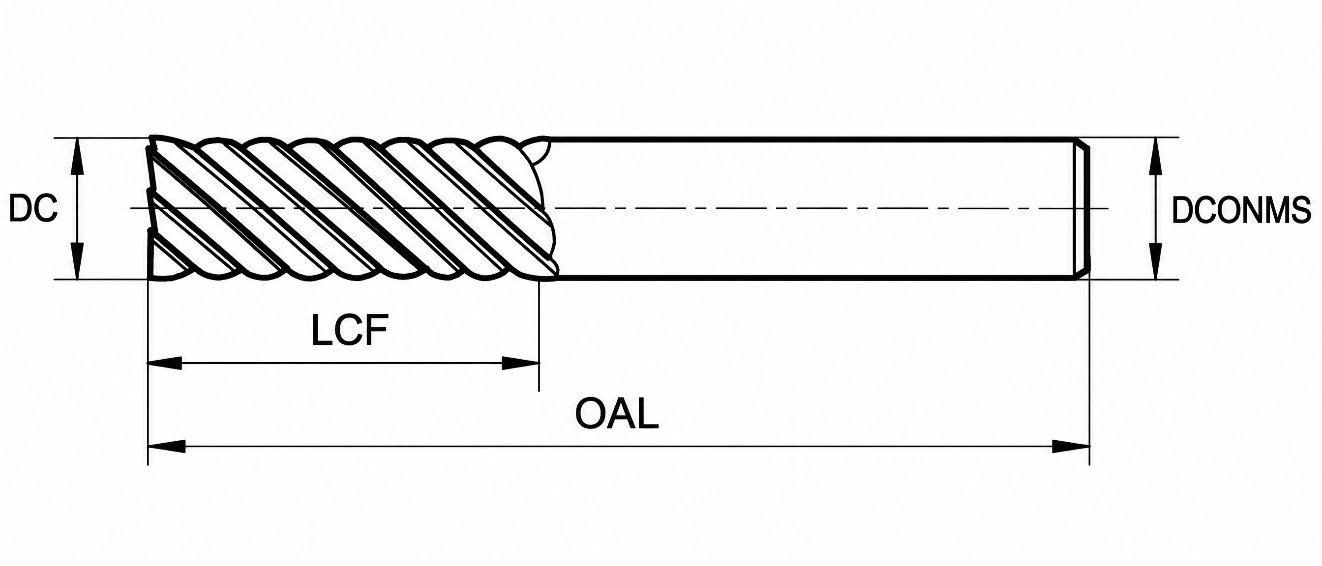 Eyltool Premium Schaftfräser VHM Eyl-Speed Z8 HSC Typ H DIN 6535-HA, Ø 16 mm
