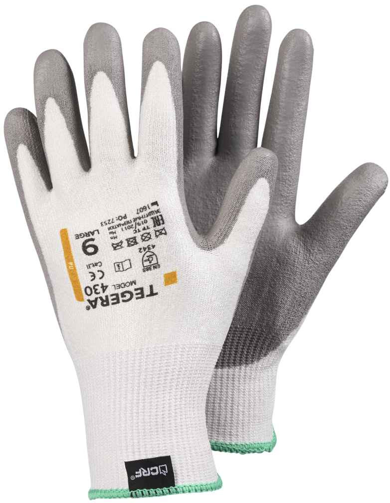 Schnittschutzhandschuh Polyurethanbeschichtung Schutzgrad B weiß/grau Gr. 8 Schnittschutzhandschuh Polyurethanbeschichtung Schutzgrad B weiß/grau Gr. 8