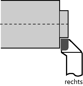 Abgesetzter Eckdrehmeißel HM rechts P25/30 DIN4978 L110mm B10mm H16mm