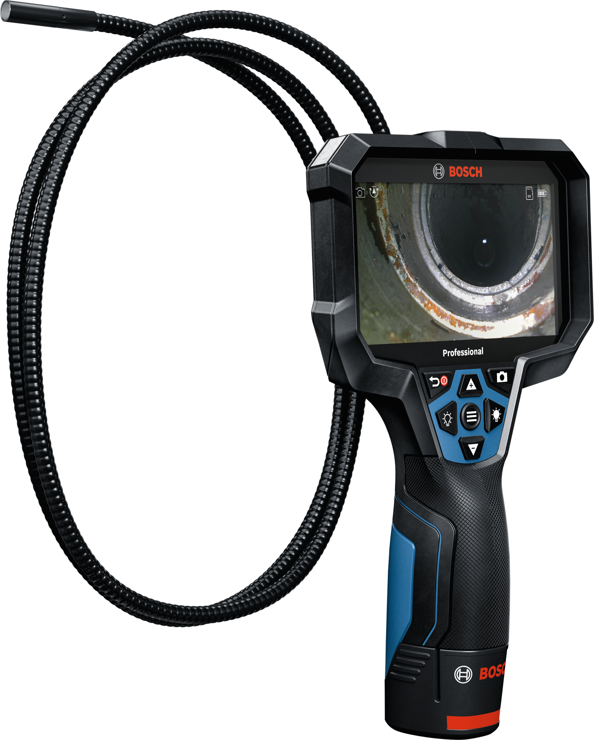 Videoskop solo GIC 12V-5-27C D8,3mm L1500mm inkl. Li-Ionen Akku 12V/2,0Ah, Ladegerät und L-Boxx