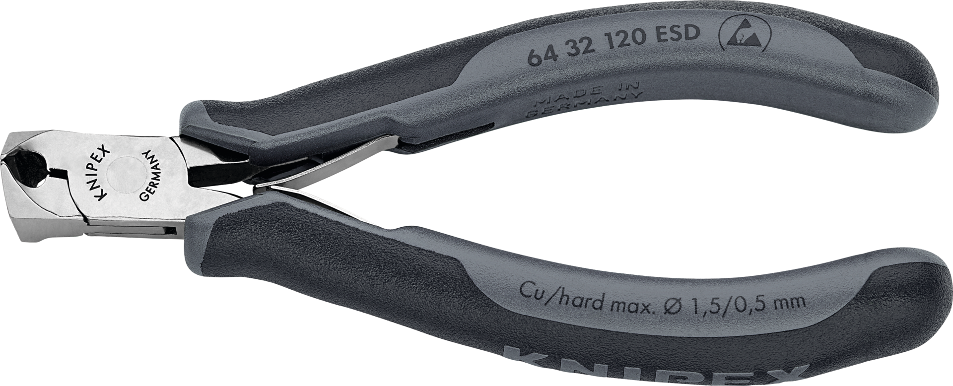 Knipex Vorschneider Elektronik ESD DIN 9654 L 120 mm mit kleiner Facette