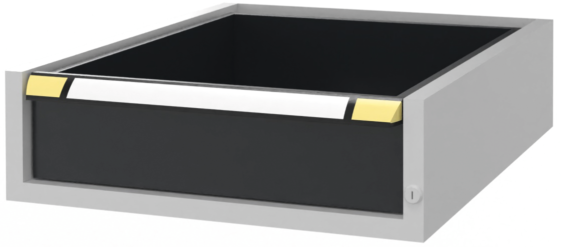 Unterbauschrank Tragfähigkeit 75kg für EYL 4.0 RAL7016/7035 B605 x H180 x T695 mm FH150mm