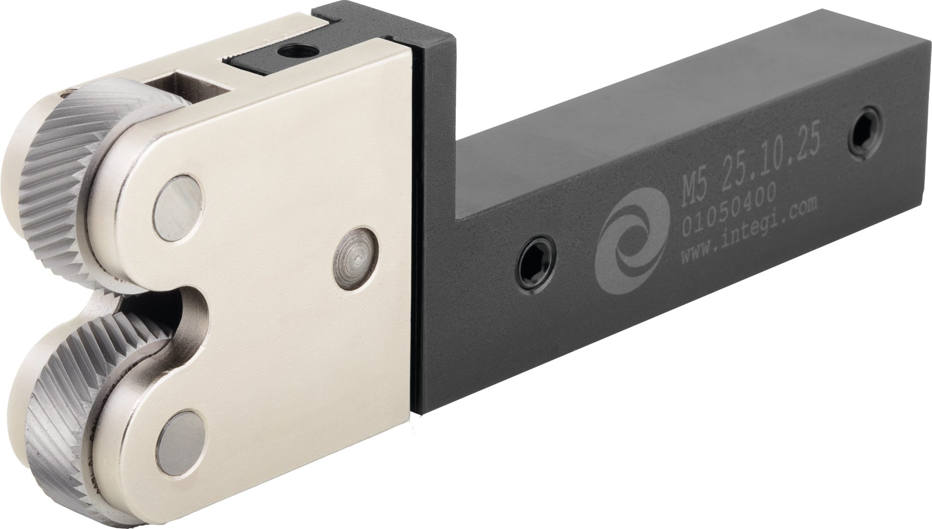 Rändelhalter H12xB12xL106mm 3-15mm für Rändelrad 10x4x4mm