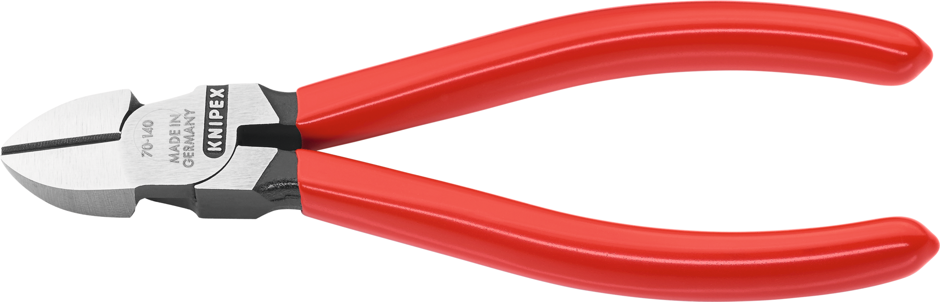 Knipex Seitenschneider mit Facette und getauchtem Griff 180 mm