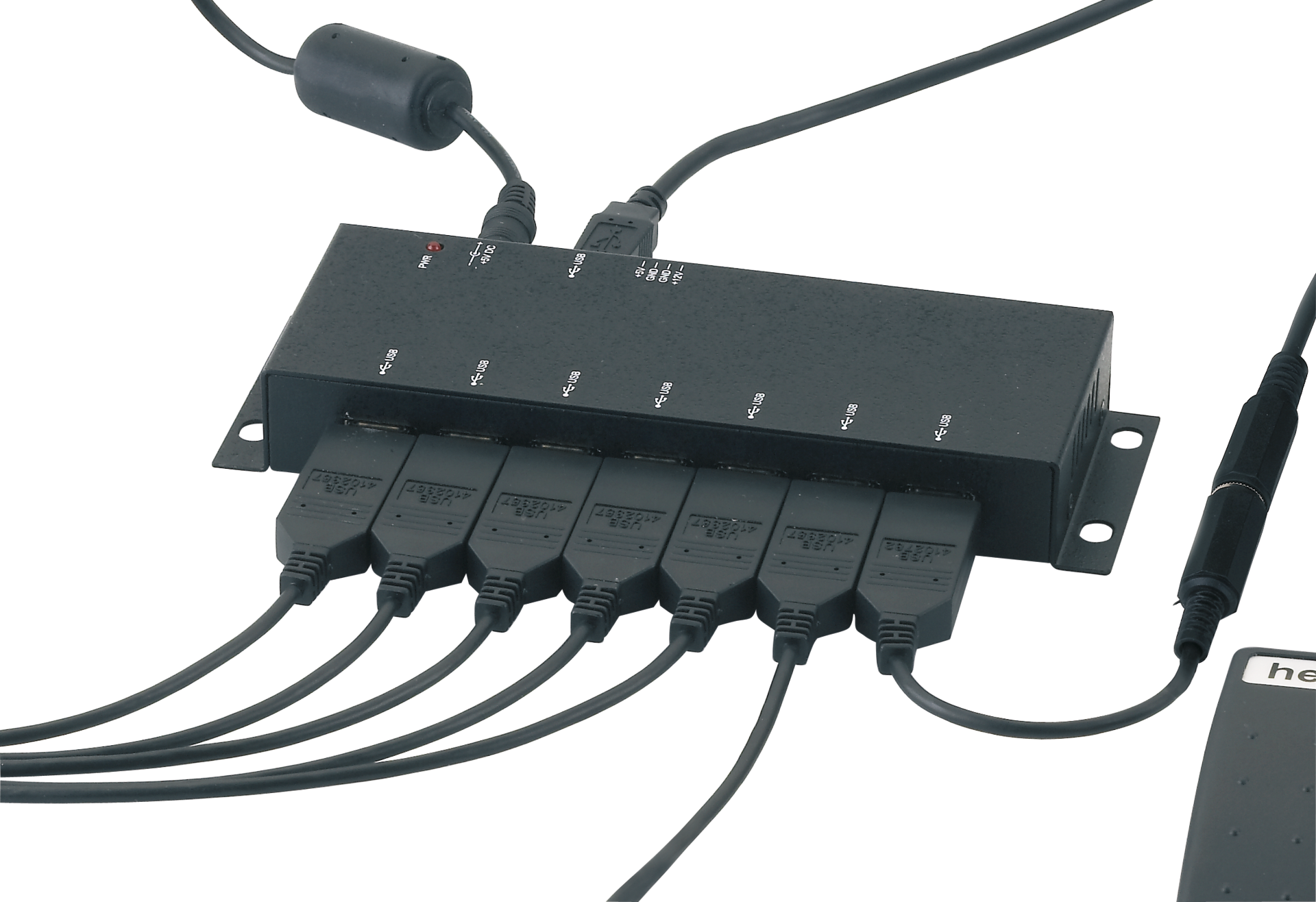 USB Hub 7-fach zur Datenerfassung mit Stecker-Netzger