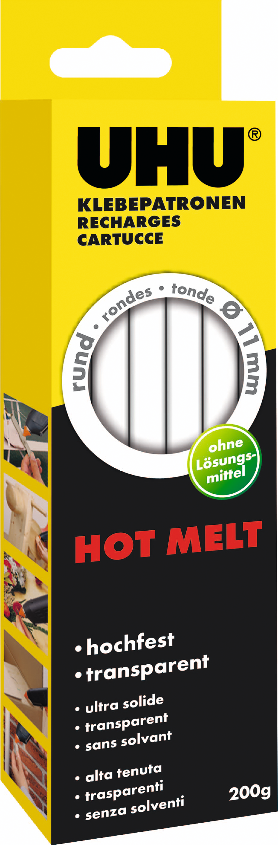 Heißklebepatrone "Hot-Melt" transparent D11mm 200g