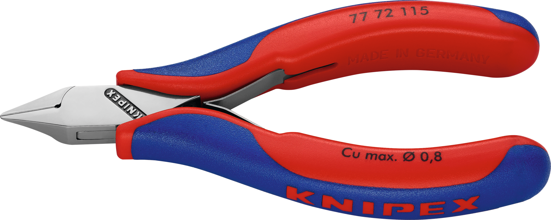 Knipex Seitenschneider Elektronik spitzer Mini-Kopf mit kleiner Facette L 115 mm