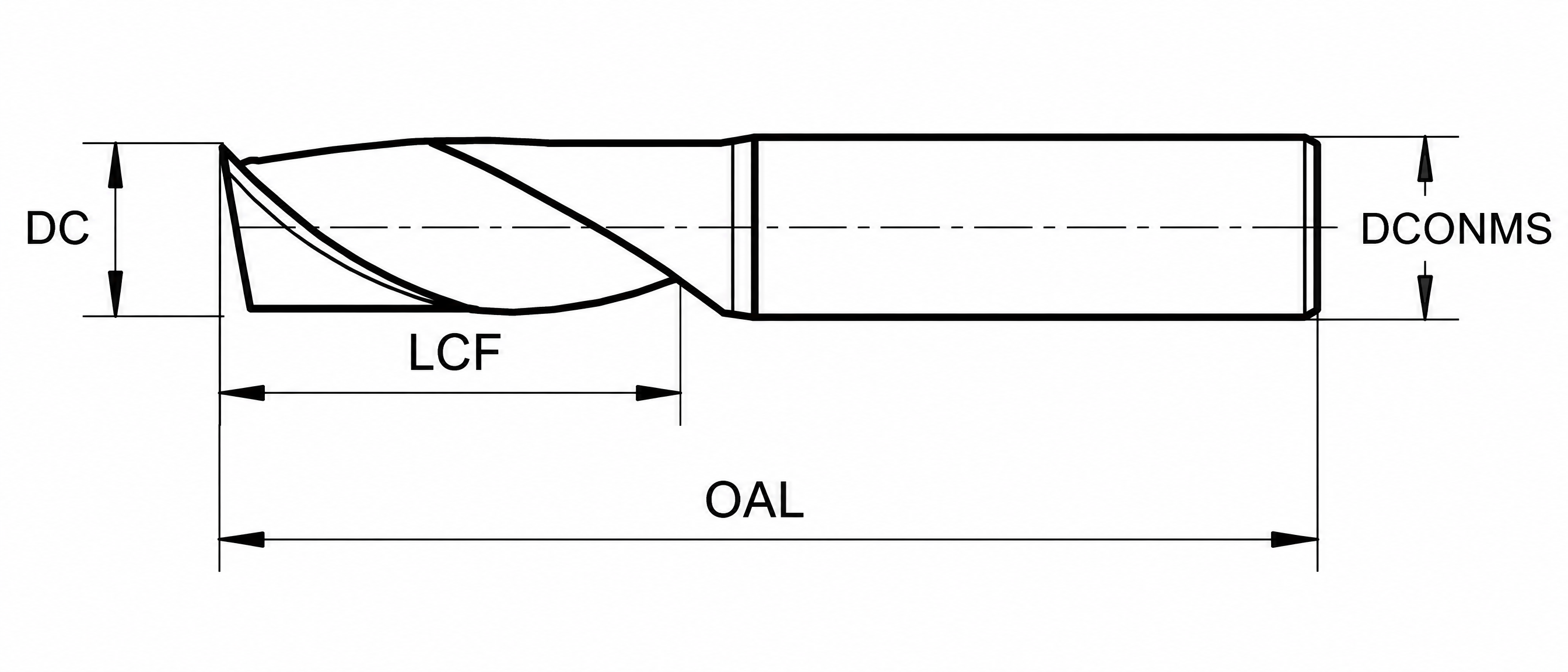 Eyltool Premium Schaftfräser VHM Spektral Z1 HPC/HSC DIN 6535-HA, Ø 4 mm