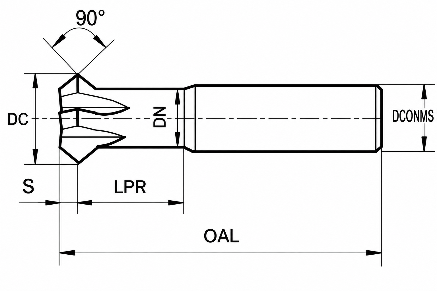 Eyltool Premium Vor-/Rückwärtsentgrater 90° VHM TiAlN, DIN 6535-HA, Ø 1,8 mm
