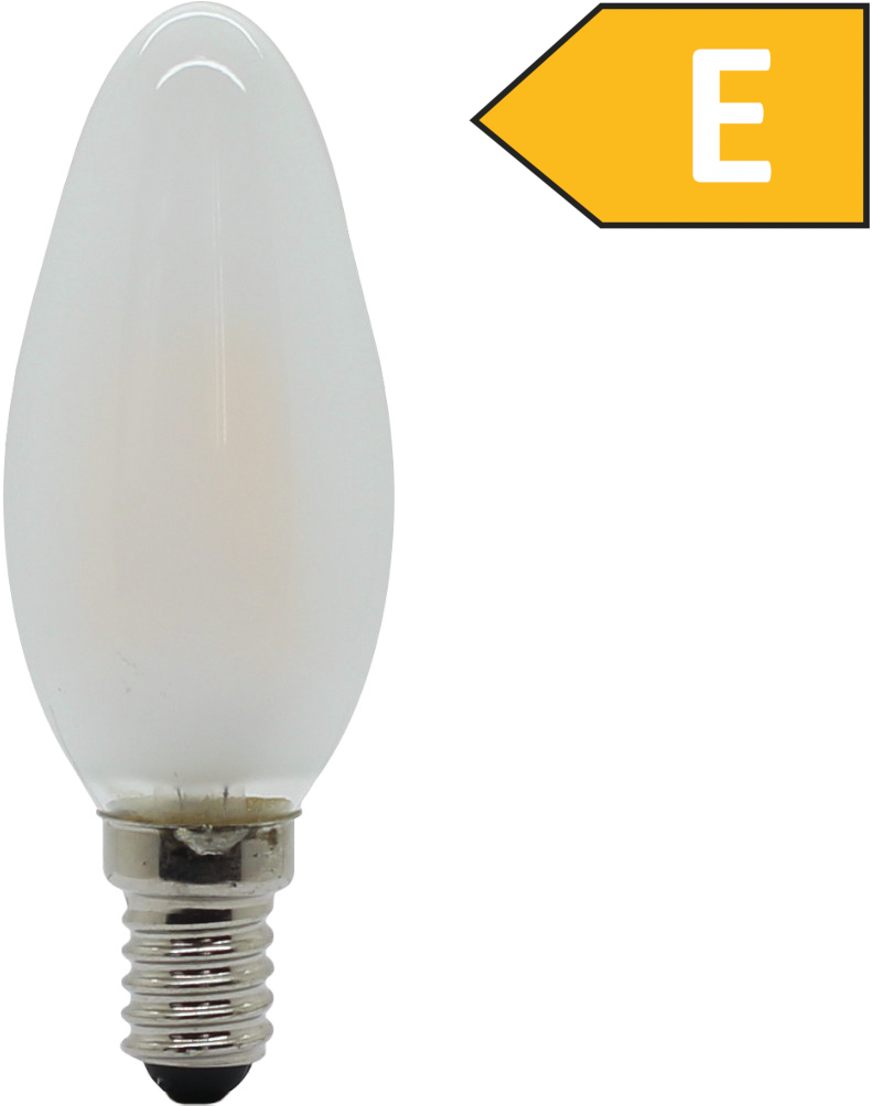 Sparlampe LED E14 470 Lumen Kerzenform klar 4W