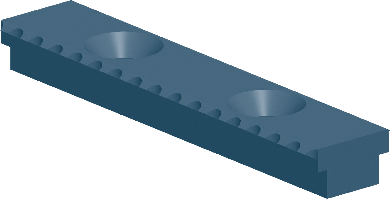 Gripleiste für Zentrischspanner Länge 60mm