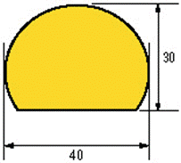 Warnschutz schwarz/gelb Innenmaß 40x30mm Warnschutz schwarz/gelb Innenmaß 40x30mm