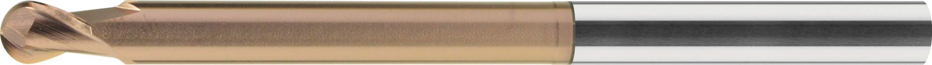 Vollraiduskopierfräser VHM TiAlCN Z2 Micro HSC Typ ALU WN/DIN6535-HA D0,6X2mm