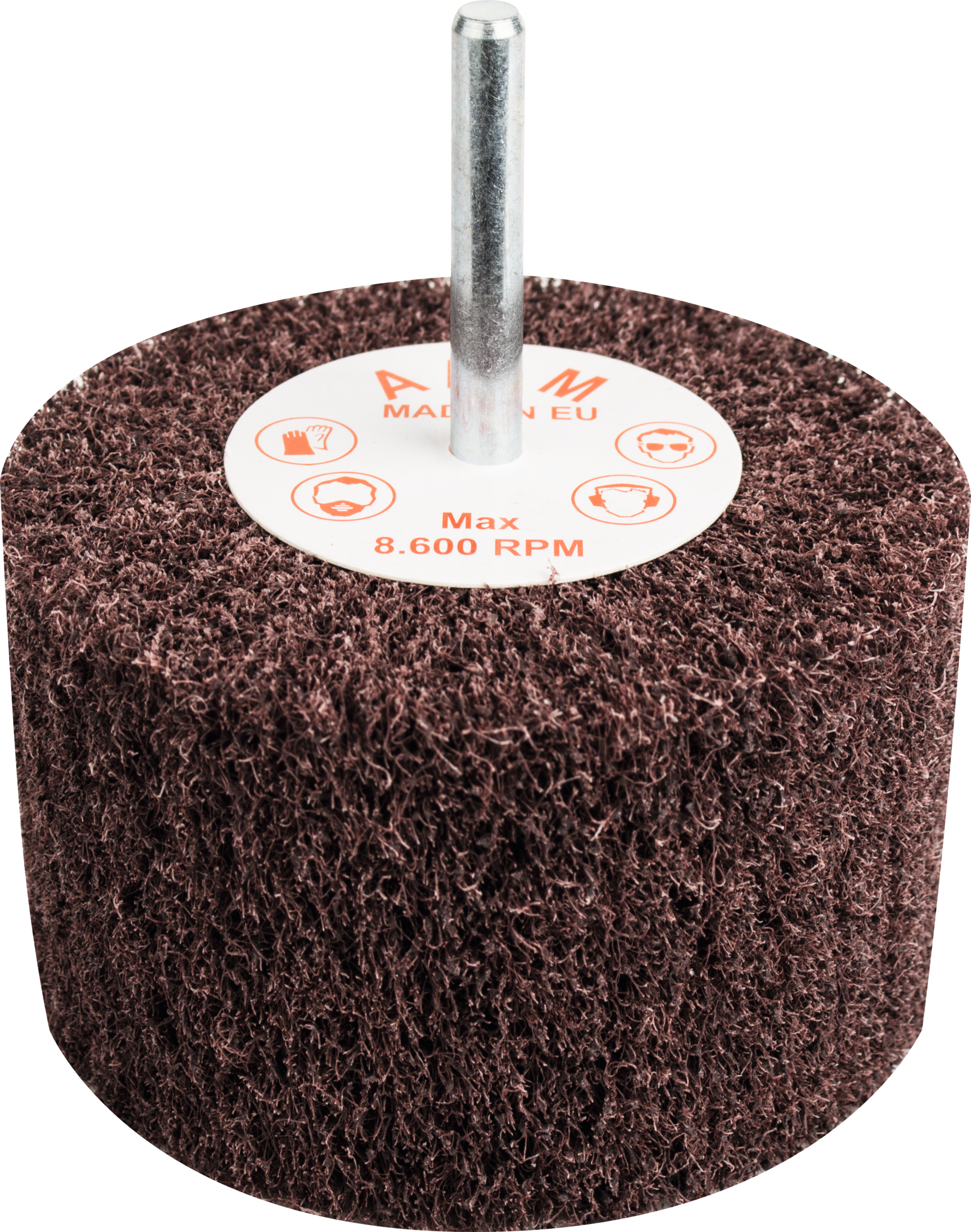 Schleifstift Vlies mit 6mm Schaft A/O D50mm H30mm mittel