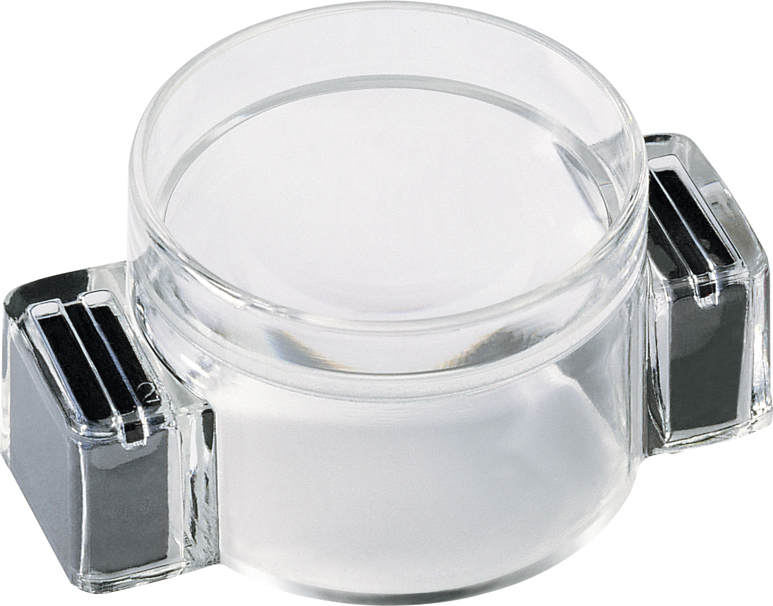 Magnethaftlupe D30mm Vergrößerung 5-fach mit 2 Permanent-Magneten Magnethaftlupe D30mm Vergrößerung 5-fach mit 2 Permanent-Magneten