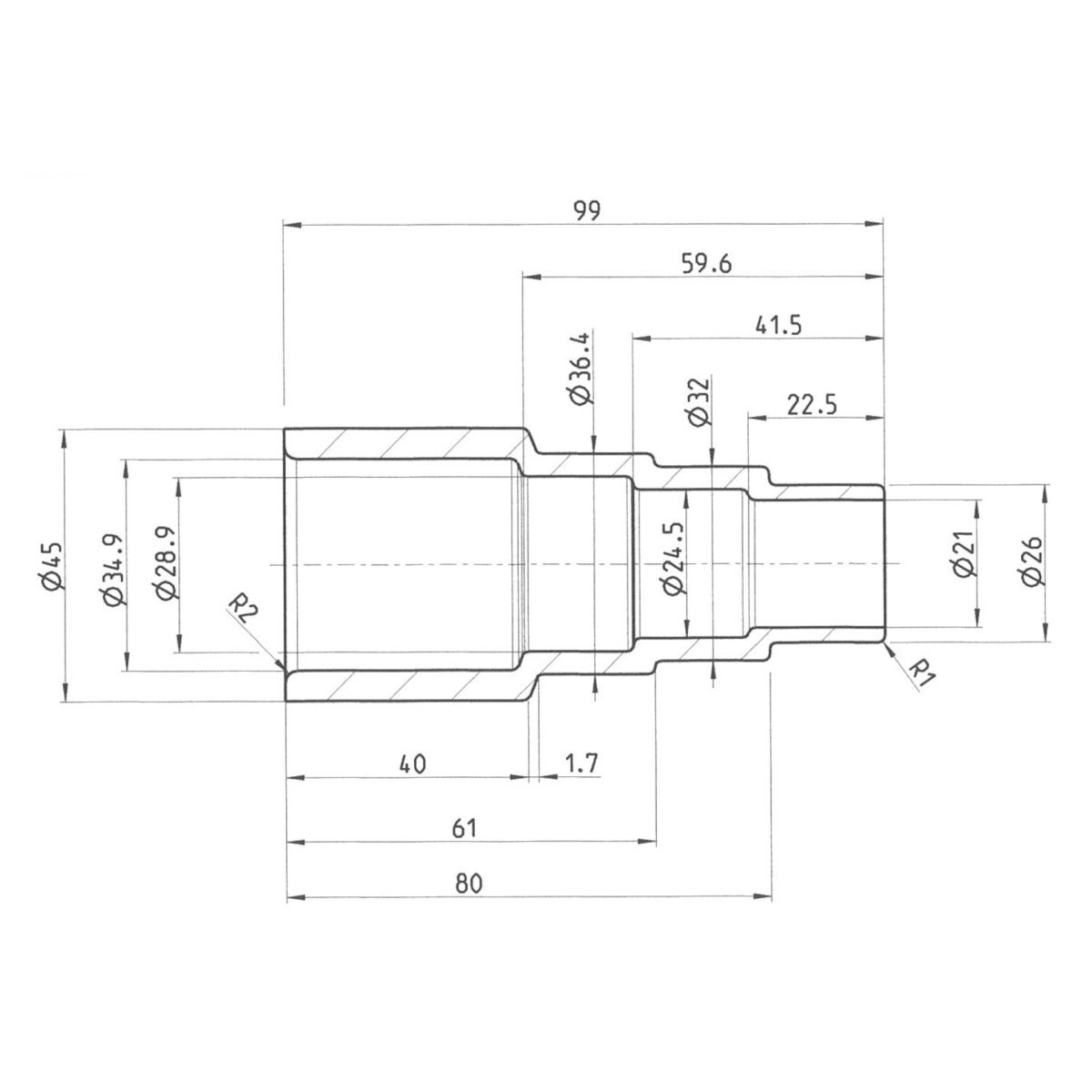 Universaladapter, antistatisch Cleancraft Ø 36/32/26
