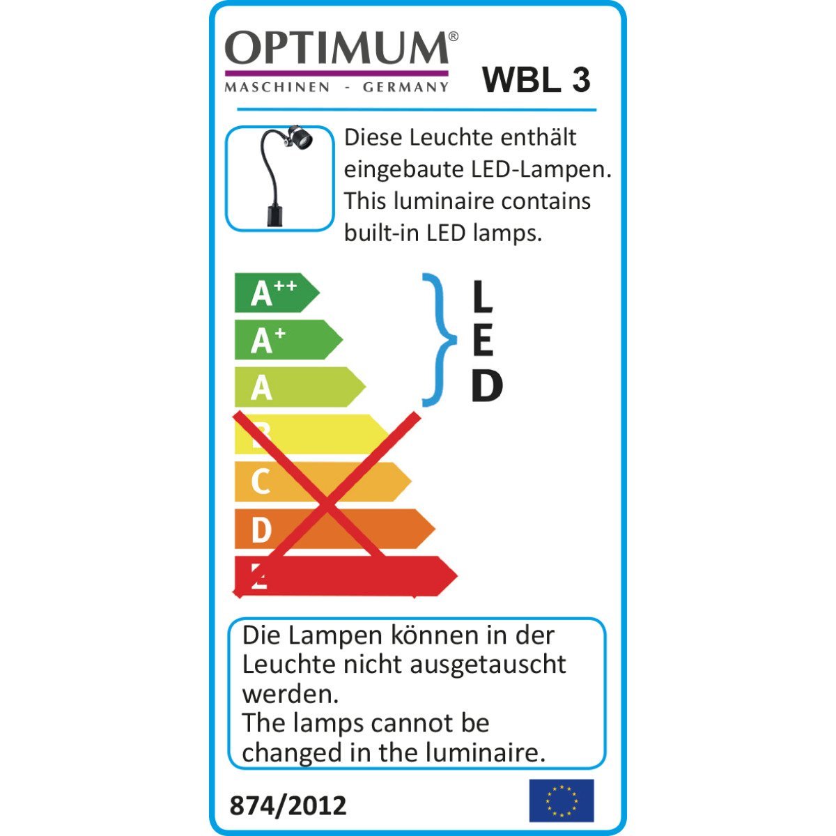 LED-Werkbankleuchte Optimum WBL 3