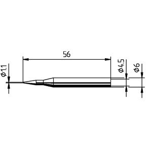 Dauerlötspitze Ersadur 0162BD für Lötkolben 15Watt 1,1mm bleistiftförmig gerade Dauerlötspitze Ersadur 0162BD für Lötkolben 15Watt 1,1mm bleistiftförmig gerade