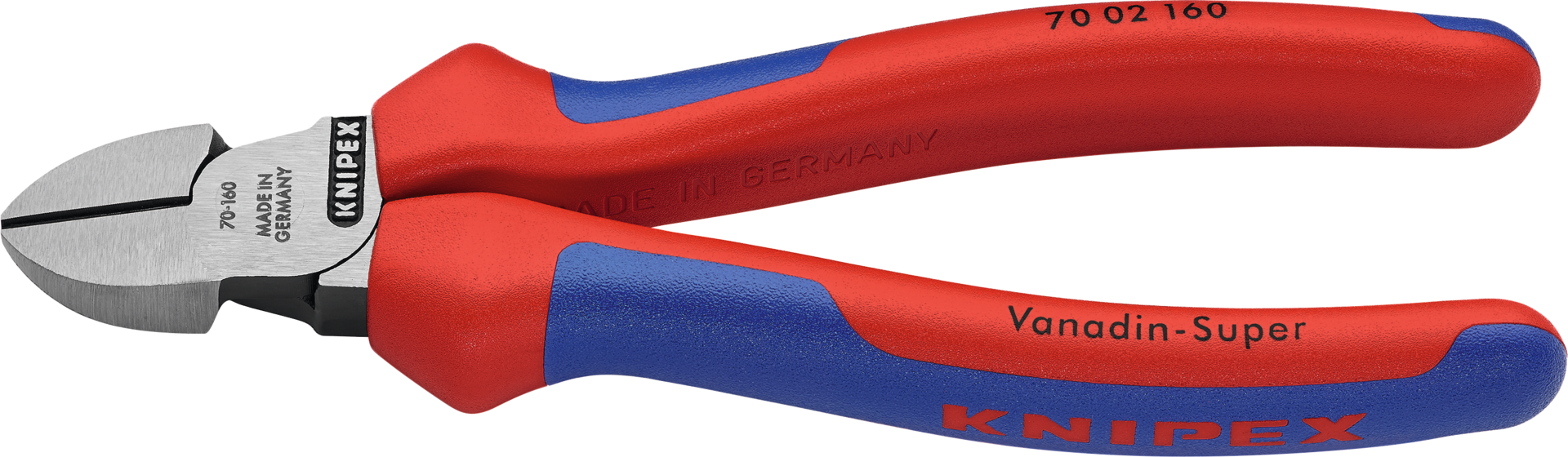 Knipex Seitenschneider mit Facette und Mehrkomponentengriff poliert L 125 mm