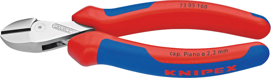 Knipex Seitenschneider Kompakt mit Facette "X-CUT" und Mehrkomponentengriff L 160 mm