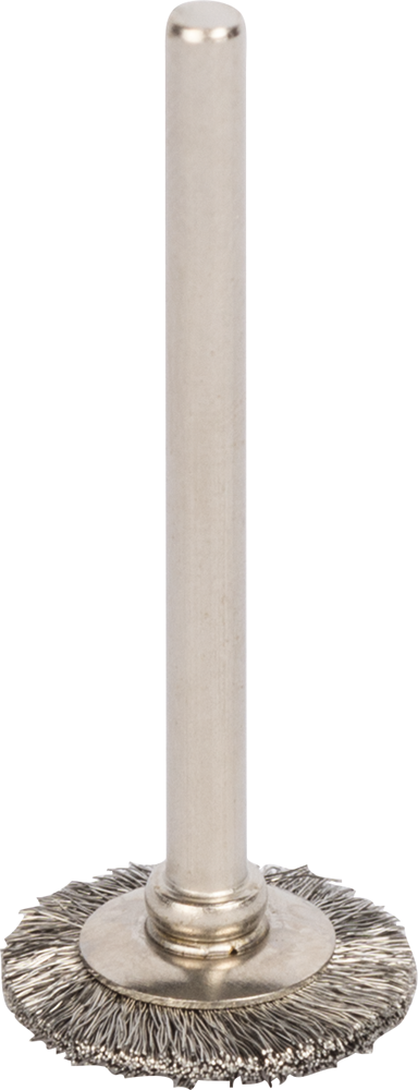 Rundbürste Schaft 3mm Stahldraht 0,1mm gewellt D22mm Rundbürste Schaft 3mm Stahldraht 0,1mm gewellt D22mm